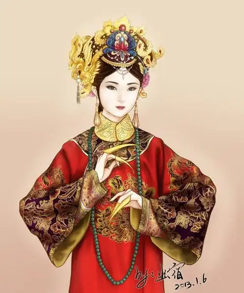 古装清朝后妃一张~ 至今为止完成.
